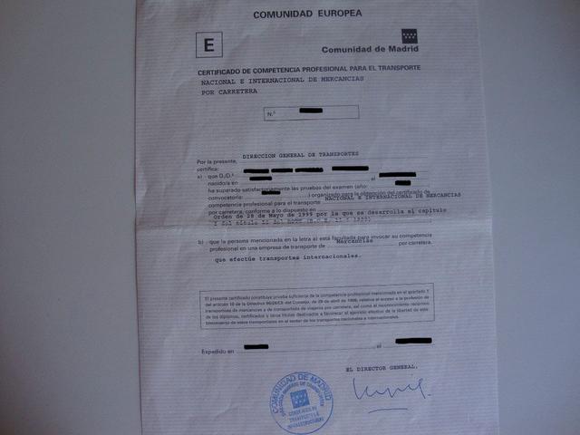 Milanuncios TITULO DE CAPACITACIÓN DE TRANSPORTES