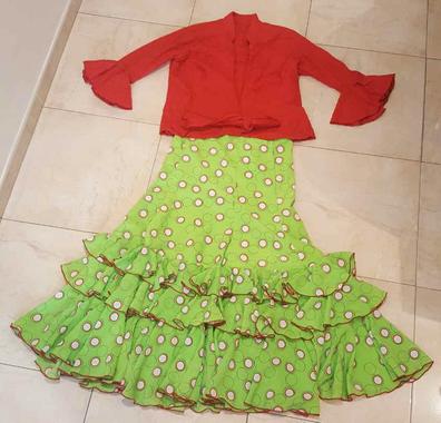 Traje de flamenca para niña verde lunares entallado (outlet) - Sara de  Benítez | Diseñadora de moda