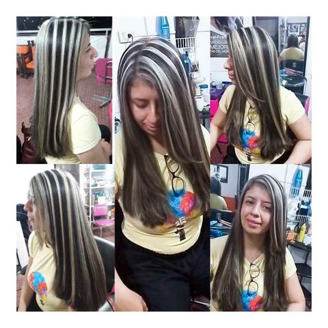 Alisado keratina con online mechas