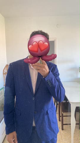 Milanuncios - Blazer Zara Man azul marino talla L