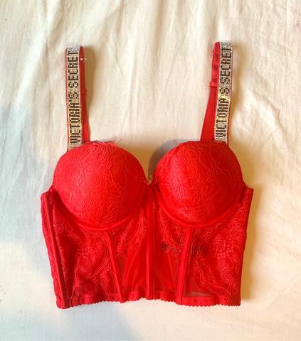 Milanuncios - Corset Victoria's Secret rojo encaje