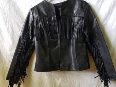 Chaqueta De Cuero Con Flecos Estilo Vaquero Occidental Para Hombre - Marrón, Forro De Gamuza, Tallas XXS-5XL