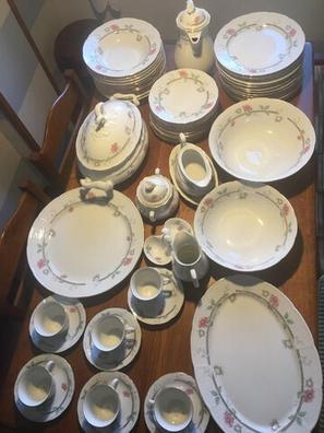 Set platos hondos y llanos loza francesa · Set of French pottery plates  (VENDIDO) - Vintage & Chic