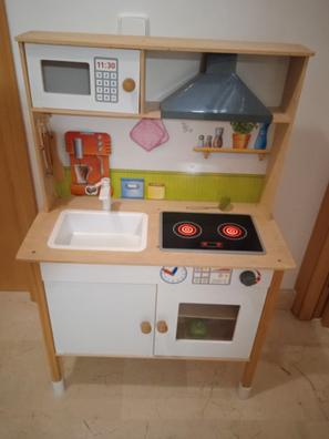 Play Kitchen - Juego de cocina de madera para niños pequeños y grandes -  Mini cocina de juguete de simulación para niños y niñas - Teléfono vintage