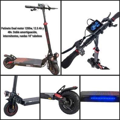 Patinete eléctrico para niños, ruedas con luz LED, 3 alturas ajustables,  mango en forma de C, diseño de dirección inclinada, scooter de 3 ruedas  para