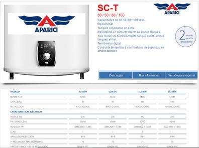 Termo de agua eléctrico APARICI SC 80 litros - Comprar Termo Online