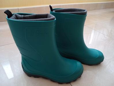 Botas De Agua Katiuskas Solognac 540 Hombre Reforzada Cremallera Lateral  Verde