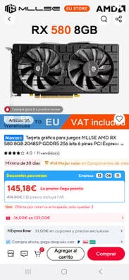 Rx 6600 xt 8gb de segunda mano | Milanuncios