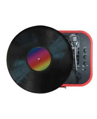  Tocadiscos de vinilo Bluetooth vintage de 3 velocidades  portátil de maleta con altavoces integrados, reproductor LP accionado por  correa, compatible con grabación USB, entrada AUX, salida RCA, conector  para auriculares, color