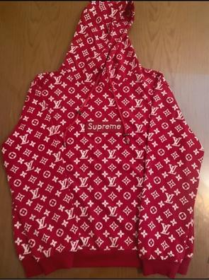 Sudadera supreme discount blanca y roja