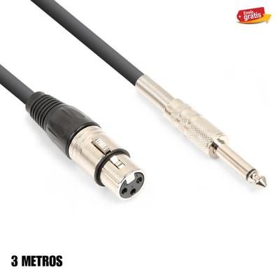 Cable de Micrófono 3m XLR a Plug 6.3mm OFC Stagg®
