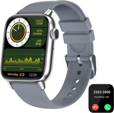 LIGE Relojes inteligentes para hombre, reloj inteligente de 1.69 pulgadas  con llamadas Bluetooth, frecuencia cardíaca, Spo2, rastreador de calorías