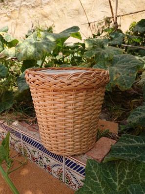 Lote cesta y cestos mimbre - Antiguedades El Apaño