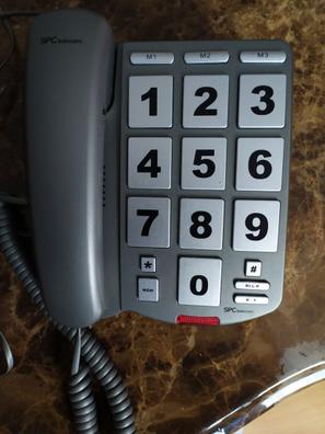 Teléfono de sobremesa con números grandes