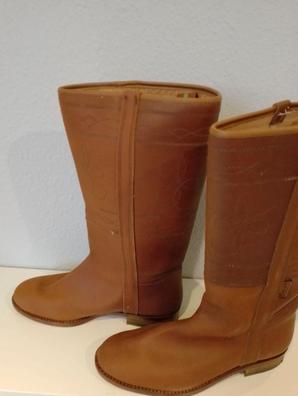 Botas Cowboy baratas de mujer bordadas en verde con tacón cubano - Envío  24hr