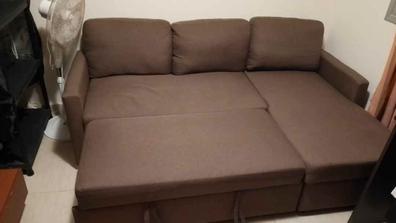 FRIHETEN sofá cama esquina con almacenaje, cojines respaldo extra/Skiftebo  gris oscuro - IKEA