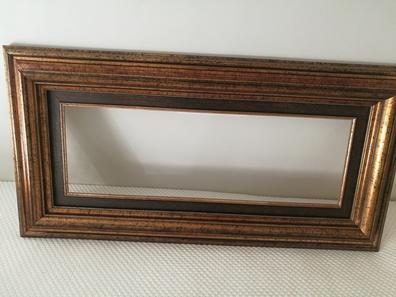 Marcos para cuadros 40 x 50 cm vintage dorado - de madera, con adornos,  dorado, patinado, marco