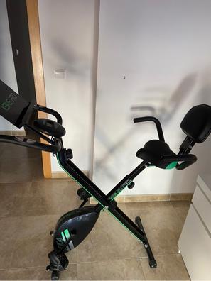 Cecotec Bicicleta Estática Plegable con Volante de Inercia de 2,5 Kg X-Bike  Pro. Sistema Silence Fit, Respaldo, Manillar y Sillín Regulable,  Pulsómetro, Pantalla LCD, Ruedas, Peso máximo 100 Kg en toda España