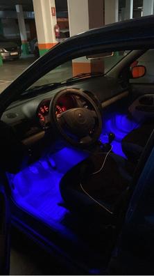 Tira de luz LED interior de coche con cable EL USB luces de