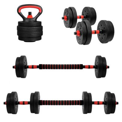 Mancuernas Regulables Barrata 10KG/ 20KG / 30KG Fitness Musculación Juego  Pesas 2 en 1 Barra Conector Ajustable