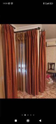 cortinas blancas salon y barra de colgar de segunda mano por 75 EUR en  Barcelona en WALLAPOP