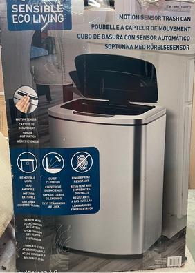 Cubo de basura inteligente grande automático, cubo de basura de acero  inoxidable con Sensor inteligente para cocina, cubo de basura para residuos  de alimentos y baño - AliExpress