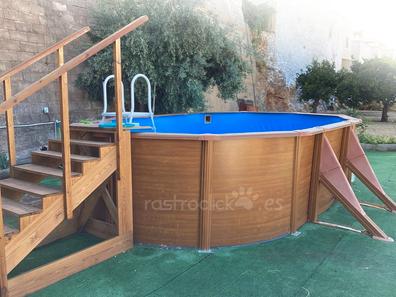 Piscina desmontable ovalada madera de 5,5 x 3,7m - Todo piscinas