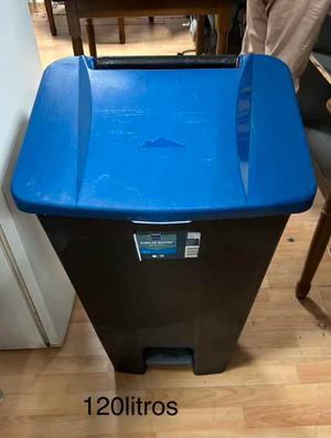 CUBO BASURA NEGRO 50L Y 100L CON TAPA Muy resistente