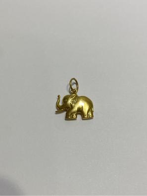 Colgante Elefante de la Suerte Oro Amarillo 18k 16 mm