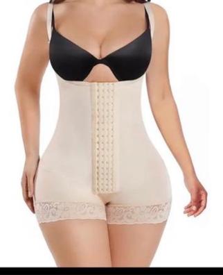 2 piezas de cintura alta para mujer, faja moldeadora para el cuerpo, faja y  control de abdomen sin rastro, color de piel, talla M