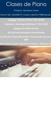 Brote Helecho Sociable Piano Profesores y clases particulares en Huelva Provincia | Milanuncios