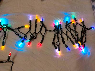 2 Guirnaldas de Luces Azules, Tira de Luces LED de 5M 50 con Control  Remoto, Iluminación Exterior con Pilas de 8 Modos para Fiesta de Navidad