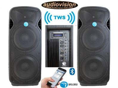 Altavoz autoamplificado 2x15 1600W USB SD BLUETOOTH