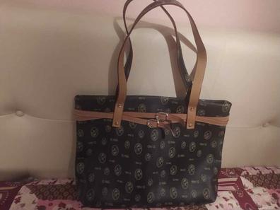 Bolso Bandolera mujer en piel vacuno y lona color marrón - leopardo - EL  POTRO