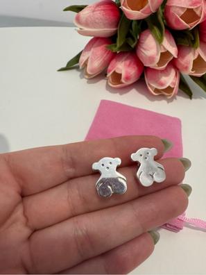 Tous Oso Pendientes Tous Plata Rosa Pendientes TOUS Color De Plata