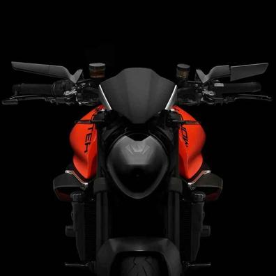 Espejo retrovisor cromado para motocicleta, espejos laterales para Honda  Kawasaki Suzuki, retrovisor de rosca de 10mm, Moto Bike, Chopper