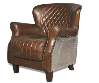 Mecedora antigua estilo chester cuero capitone. Butaca Sillón antiguo  inglés vintage de despacho.