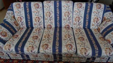 Fundas sofas 3 y 2 plazas ajustables con cojines estampada flores Sofás,  sillones y sillas de segunda mano baratos