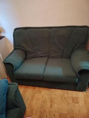 Sillón/sofá pequeño de dos plazas en cuadros marrones/tartán