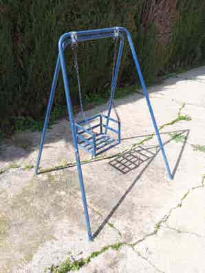 Silla Columpio Columpio Fijo Hierro Parque Antiguo Columpios
