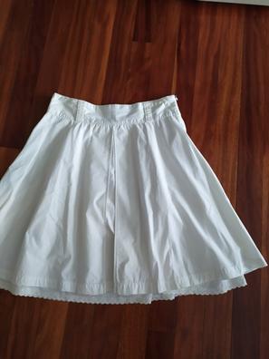 falda vaquera blanca mini tejana blanco