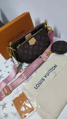 Imitacion louis vuitton tres correas rosa Bolsos de segunda mano