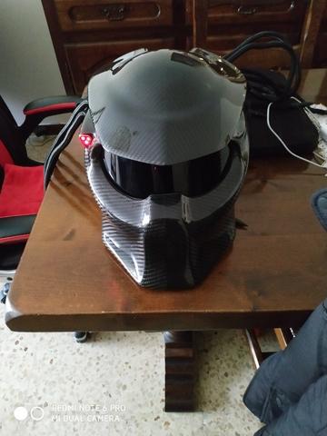 Casco de motocicleta depredador hot sale