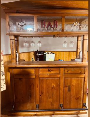 Mueble barra de bar rustica para salon y comedor