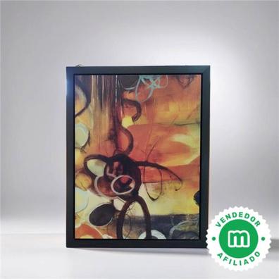 YS-Art Pintado en acrílico Arte Abstracto de la Pared Brillo Dorado Colores  claros con Dorado Cuadros contemporáneos Moderno con Marco 100x50 cm