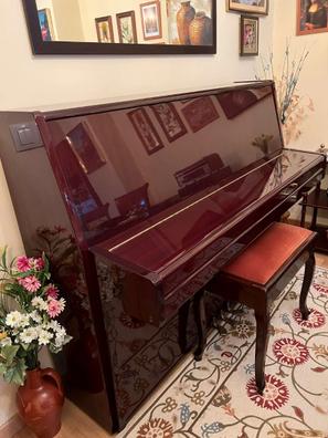 Banqueta Piano Deluxe Caoba brillo regulable