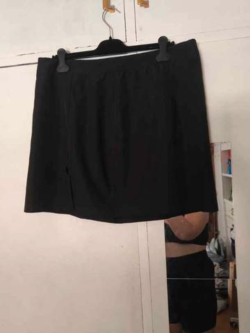 Shein Falda Negra Con Abertura Lateral Milanuncios Falda Negra