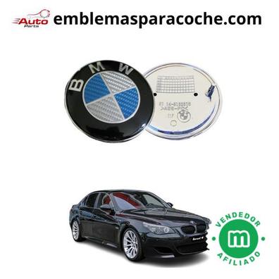 Emblema para capo compatible con BMW 82 mm de 3 pines negro
