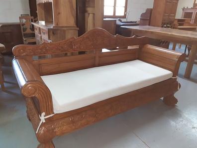 Verplaatsbaar Betrouwbaar rand Sofa madera Muebles de segunda mano baratos | Milanuncios