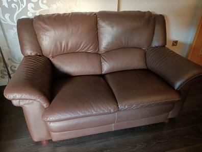 Sofa piel rojo granfort 2 plazas Sofás, sillones y sillas de segunda mano  baratos